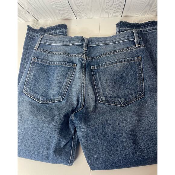 Frame Denim Heritage Le Piper Rips Crop Straight Jean 26 - Picture 4 of 9